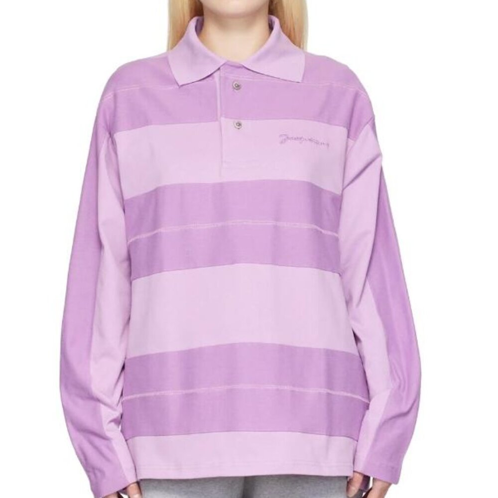 BNWT AW22 JACQUEMUS "LE PAPIER" LE POLO RAYE TSHIRT XL